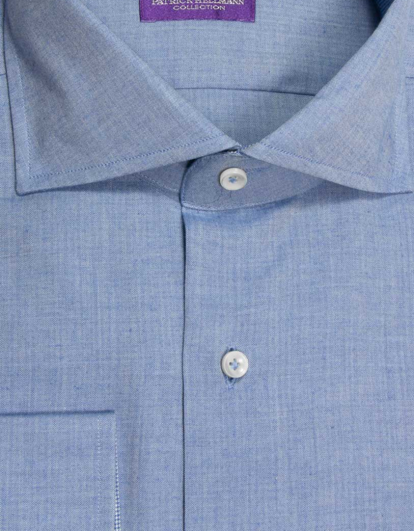 Patrick-Hellmann-Collection-Blue-Shirt-100-Cotton-image Patrick Hellmann Collection Blue Shirt 100% Cotton image